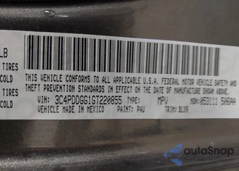 2016 Dodge Journey Crossroad Plus z USA, uszkodzony, nr VIN 3C4PDDGG1GT220855